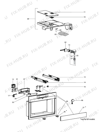 Взрыв-схема кофеварки (кофемашины) Electrolux ESP4SL10SP - Схема узла Housing 001